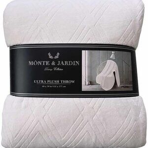 Monte & Jardin Luxury Collection Ultra Plush Throw 60x70" White